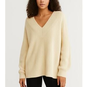 H&M Divided V-Neck Oversized Sweater NWT